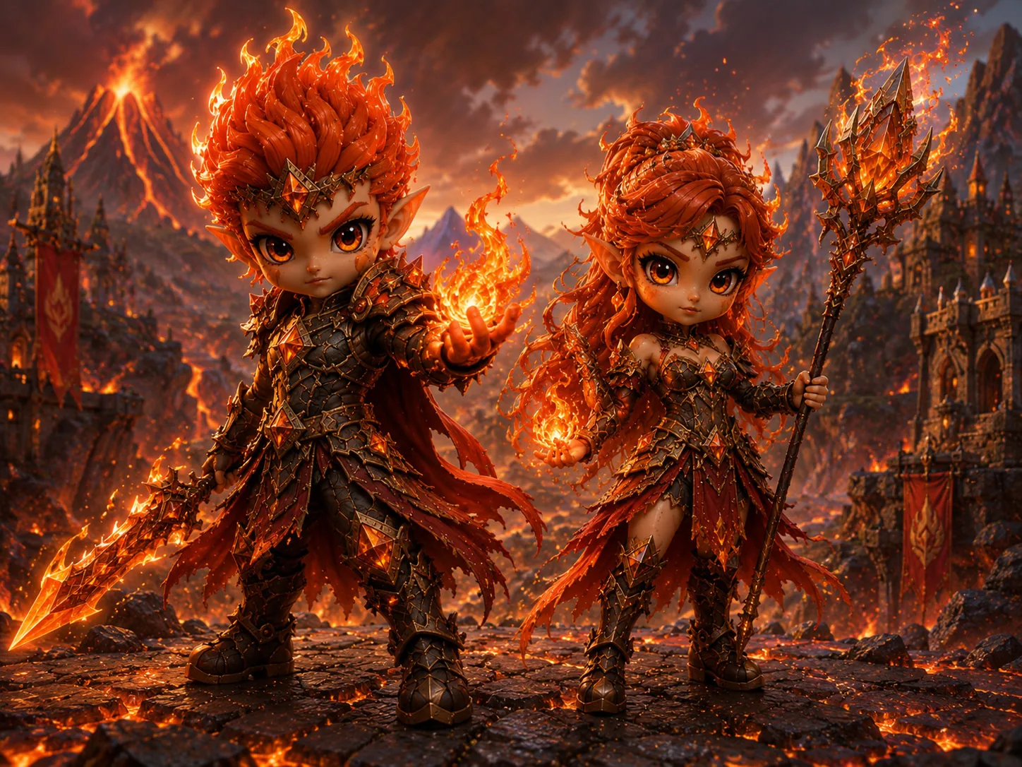 Flamekins champion of Gemnix Terra